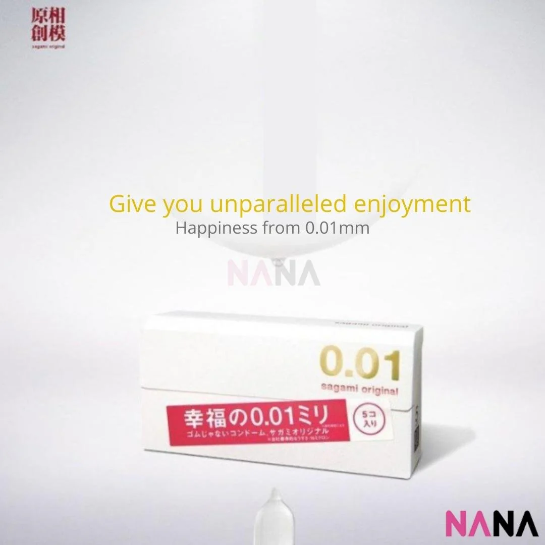 0.01 Condom Set: Sagami Original 0.01 5pcs + Okamoto 0.01 3pcs - Image 3