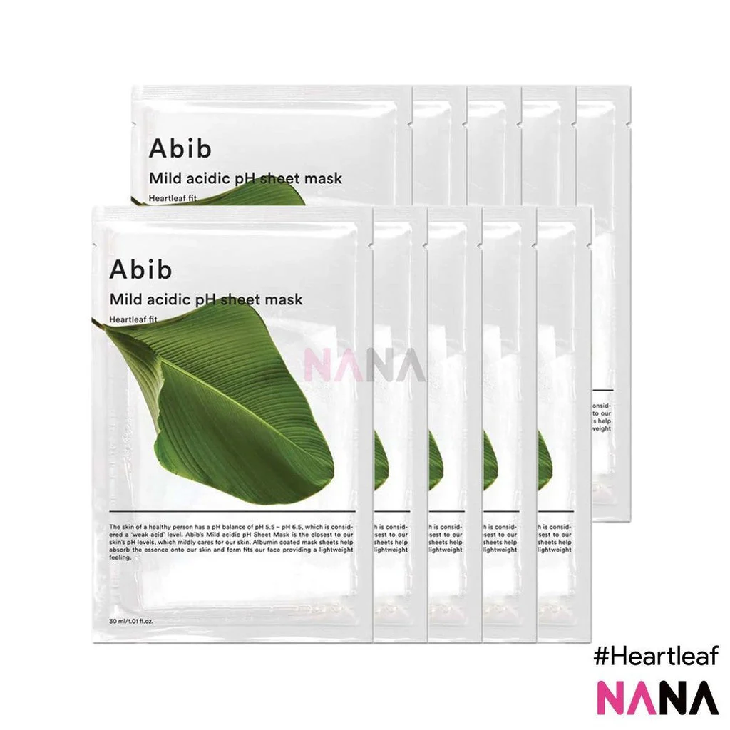 Abib Mild Acidic pH Sheet Mask Heartleaf Fit 10Sheets/box - Image 2