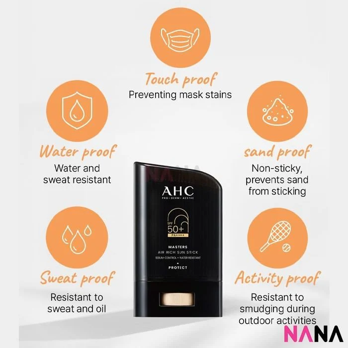 AHC Masters Air Rich Sun Stick SPF50+ PA++++ 22g - Image 4