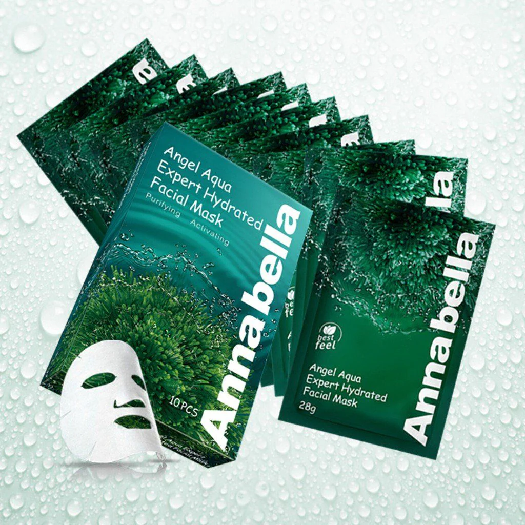 Annabella Angel Aqua Expert Hydrated Facial Mask (10 Sheets) - Image 3
