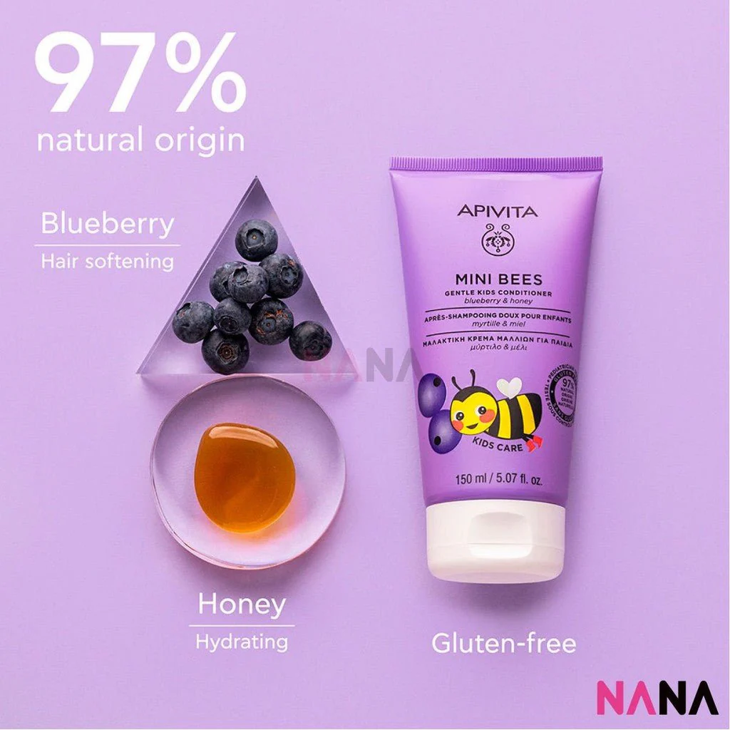 APIVITA Kids Care Conditioner with blueberry & honey 150ml - Image 2