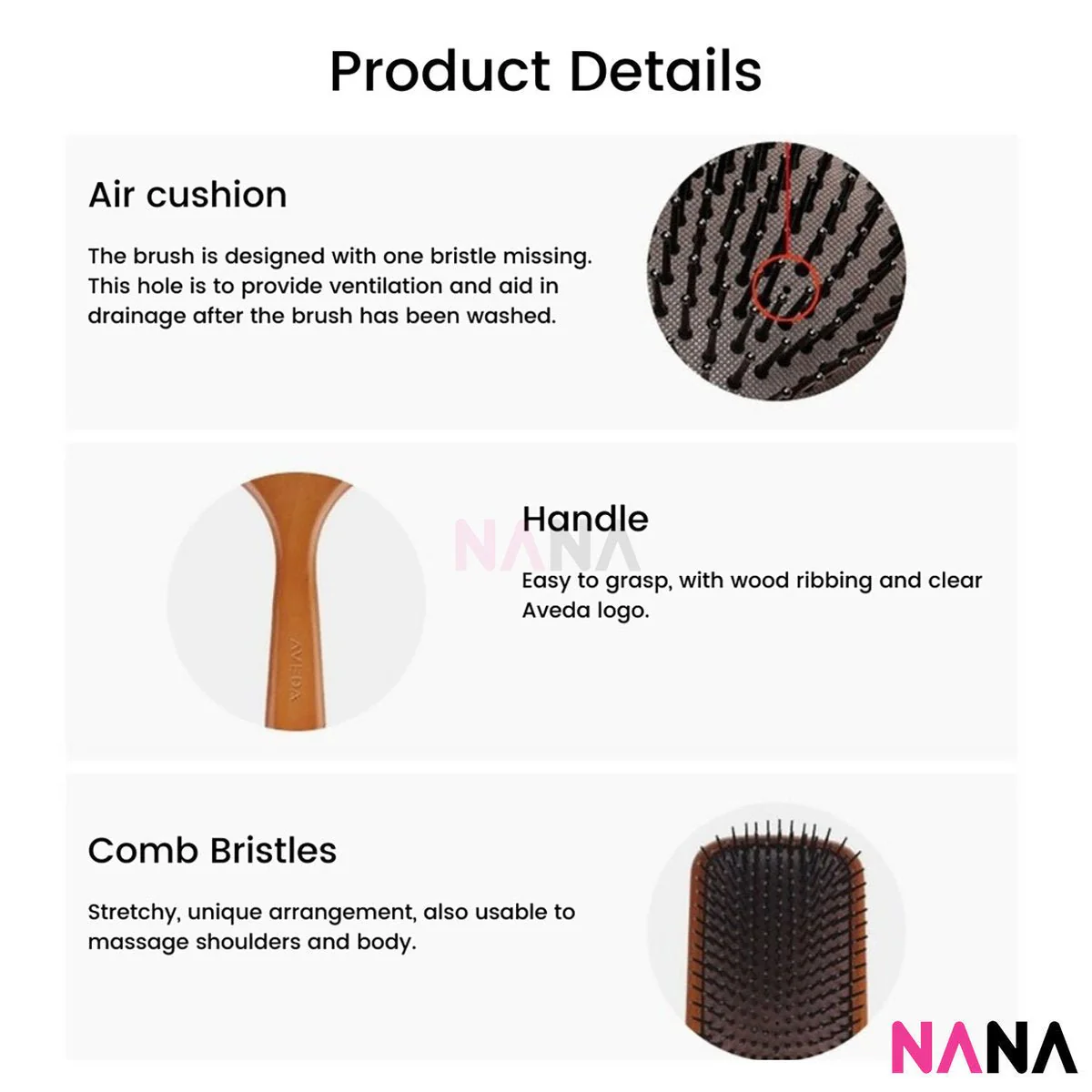 Aveda Wooden Paddle Brush - Image 4