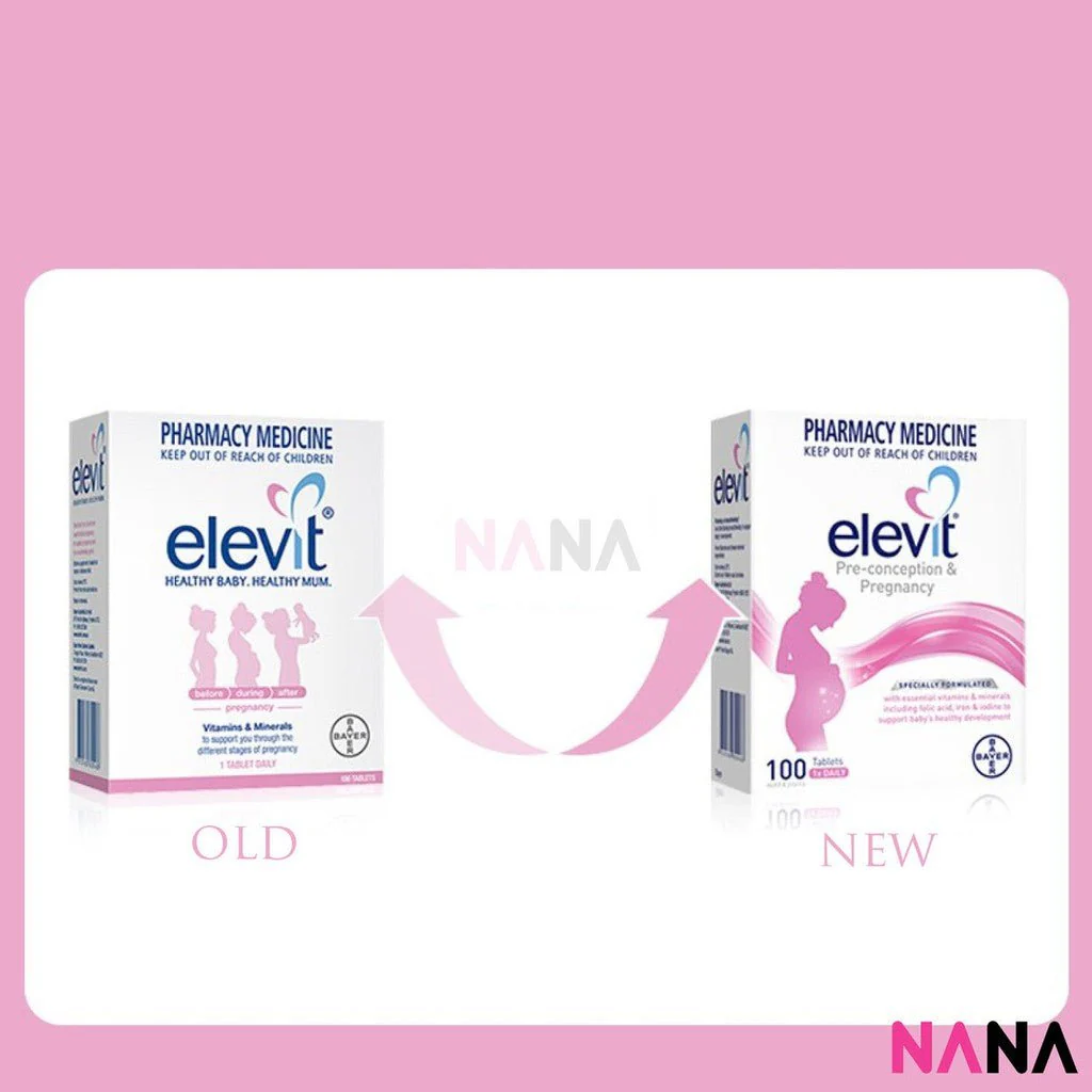 Bayer Pre-Pregnancy Couple's Pack for Men & Women: Elevit Pregnancy Multivitamin 100 Tablets + Menevit Male Fertility 90 Capsules - Image 2