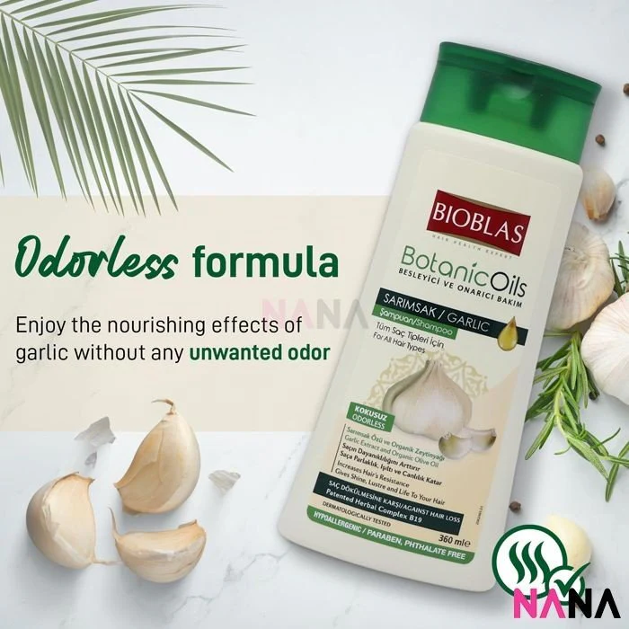 BIOBLAS Bioblas Garlic Shampoo - Odourless 360ml - Image 4