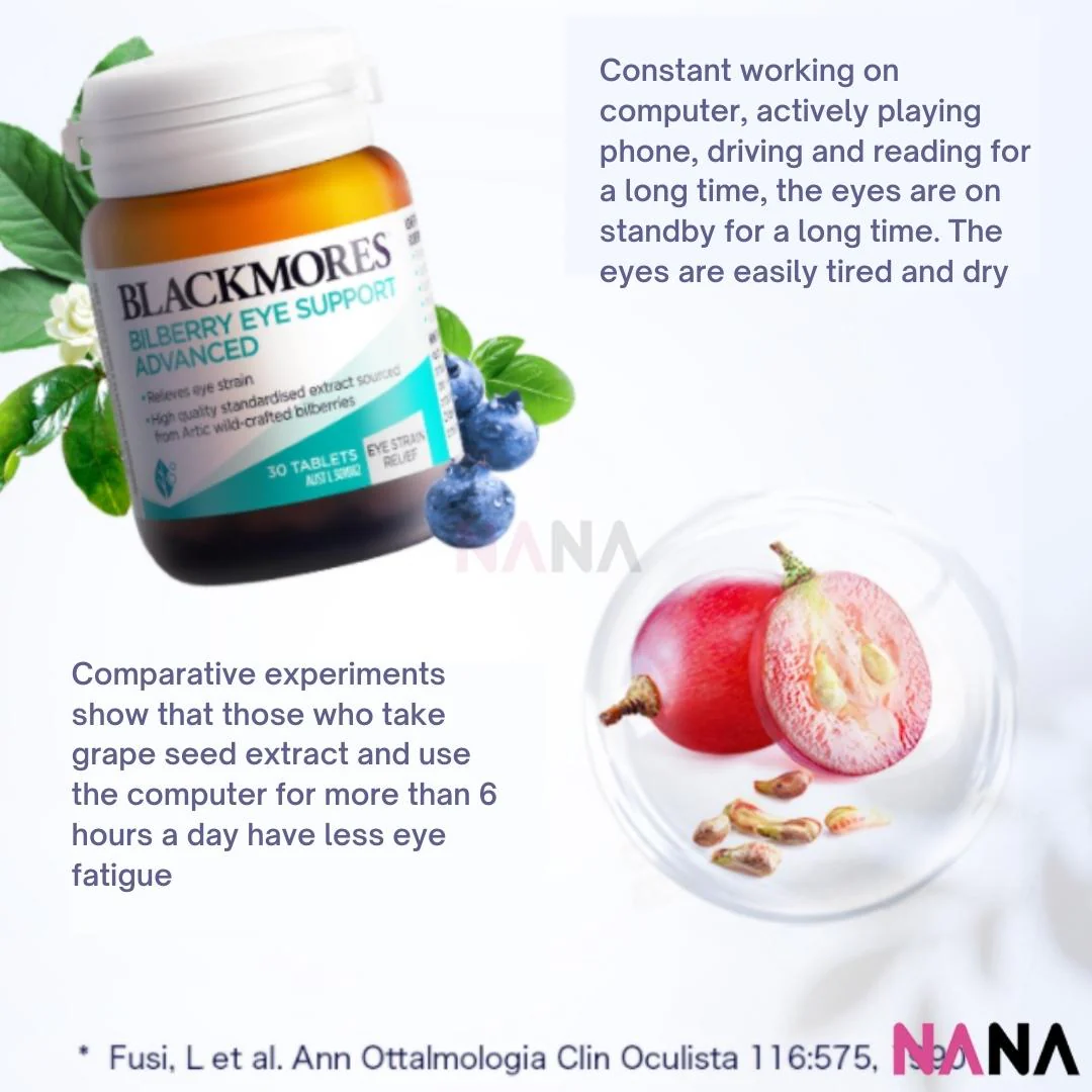 Blackmores Bilberry Eye Support 30 Tablets - Image 6
