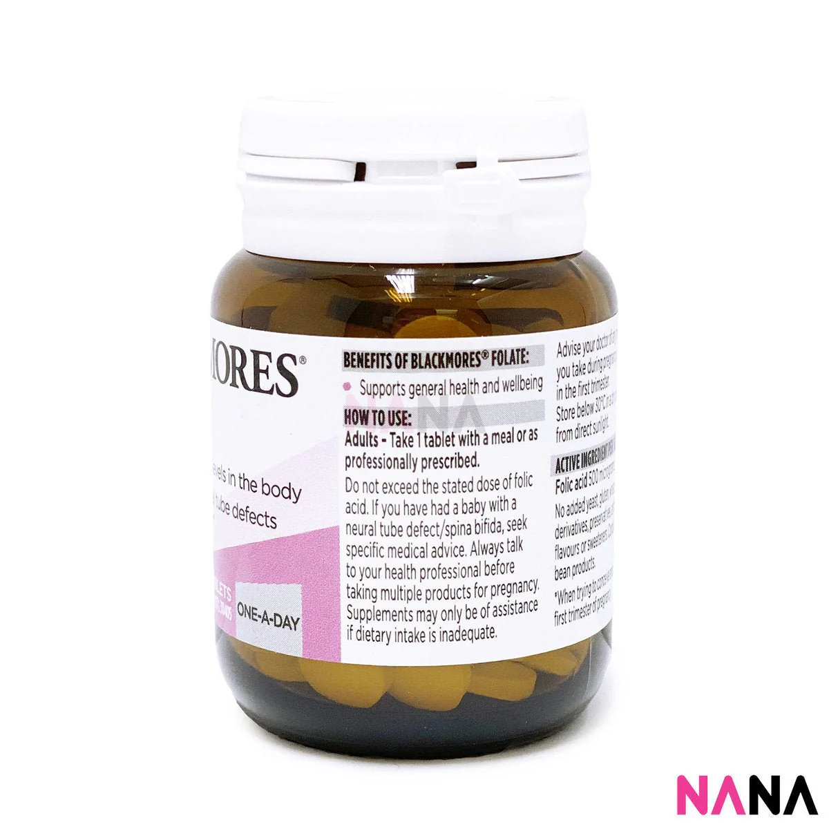 Blackmores Folate 500mcg 90 Capsules - Image 3