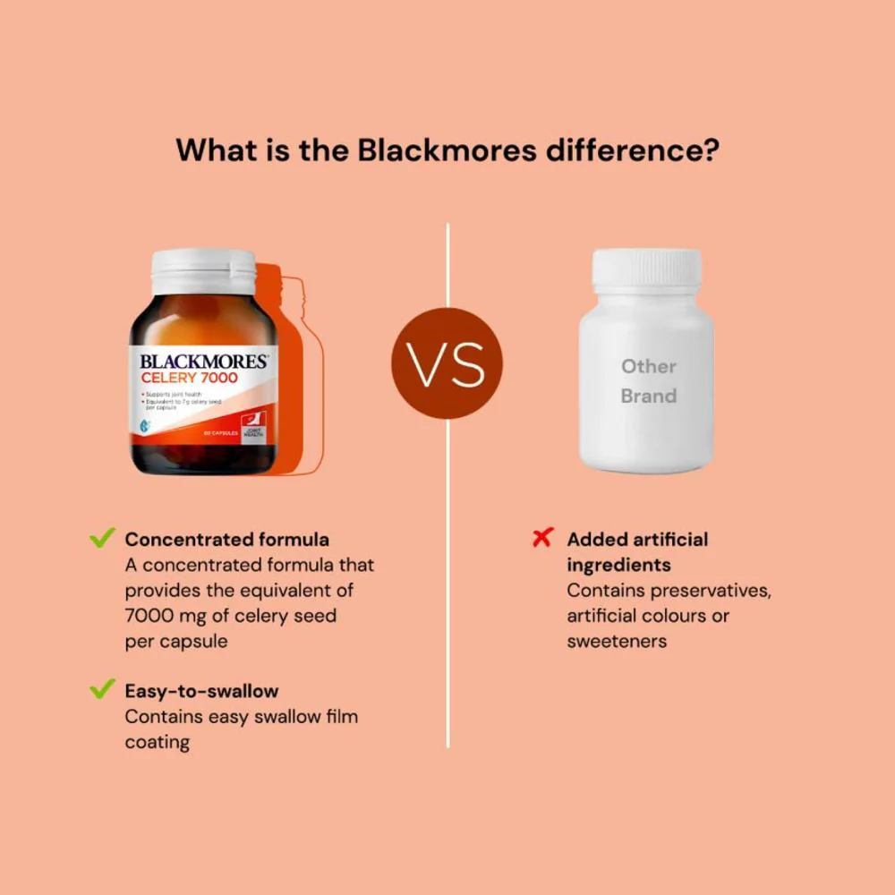 BLACKMORES High Strength Celery 7000mg 40 Tablets - Image 4
