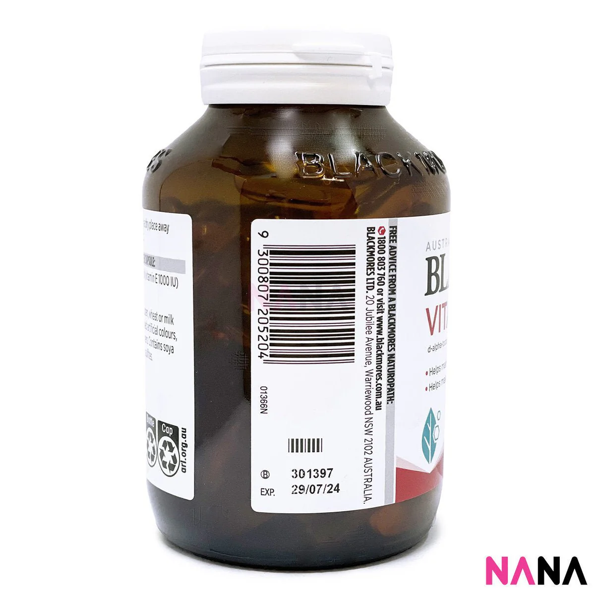 Blackmores Natural Vitamin E 1000IU 100 Capsules - Image 4