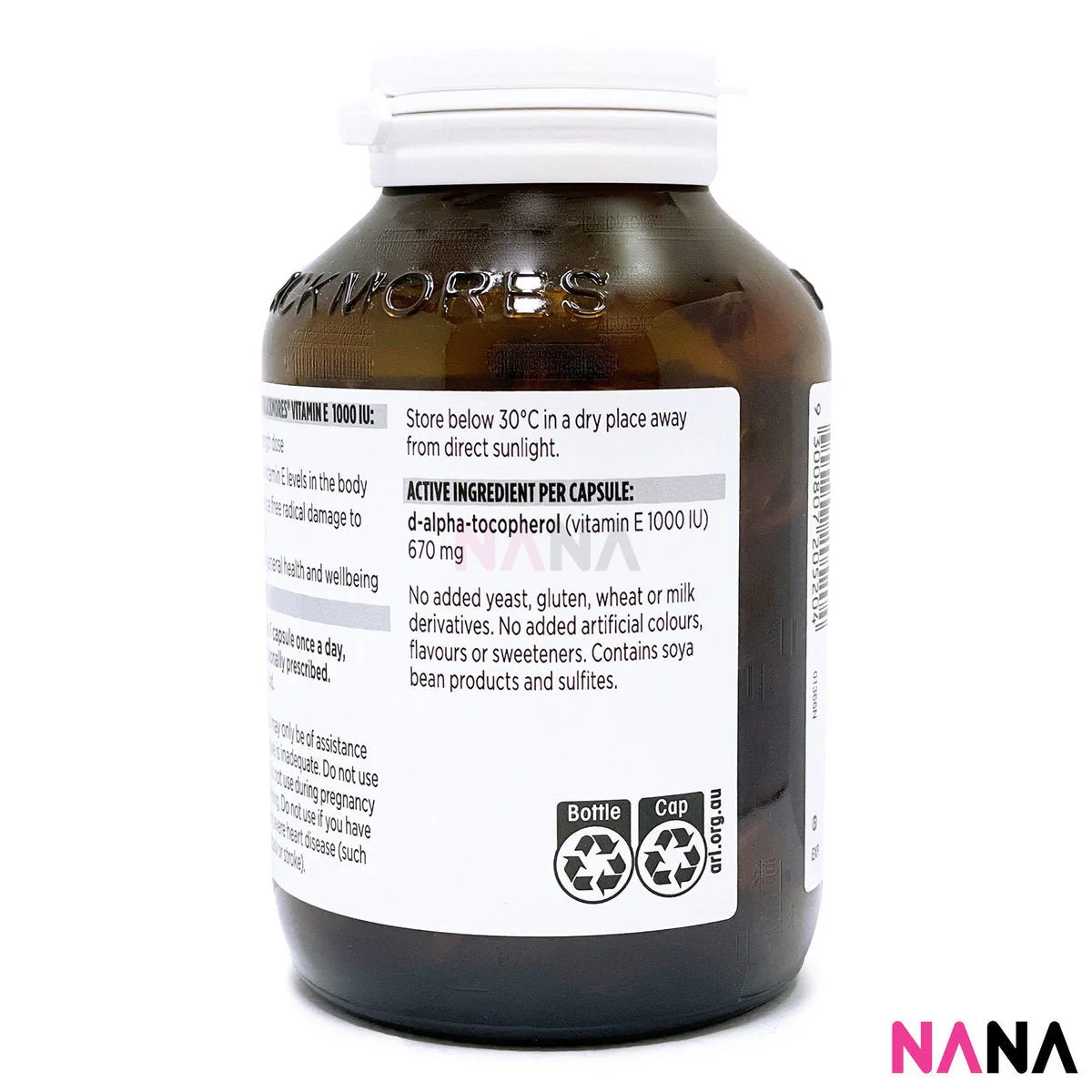 Blackmores Natural Vitamin E 1000IU 100 Capsules - Image 5