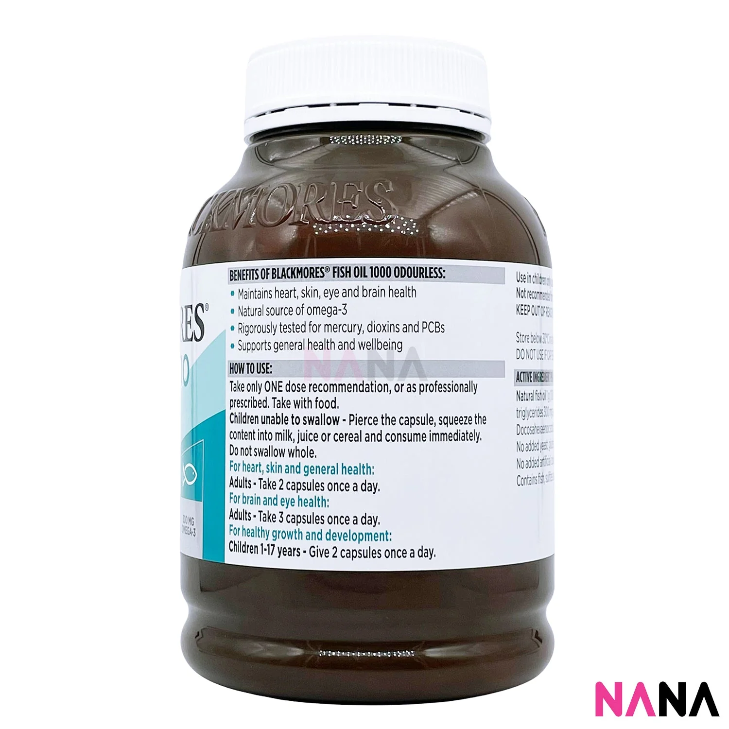 Blackmores Odourless Fish Oil 1000mg 400 Capsules - Image 2