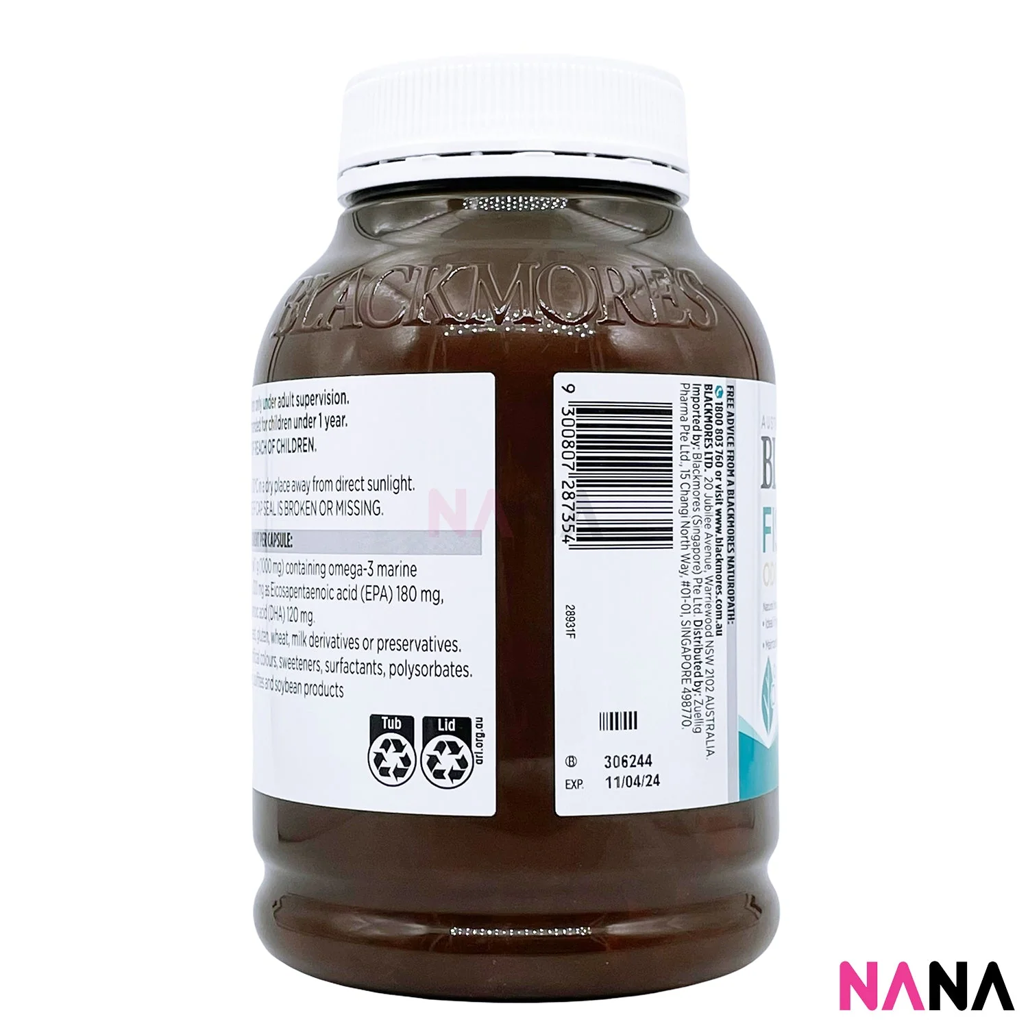 Blackmores Odourless Fish Oil 1000mg 400 Capsules - Image 3