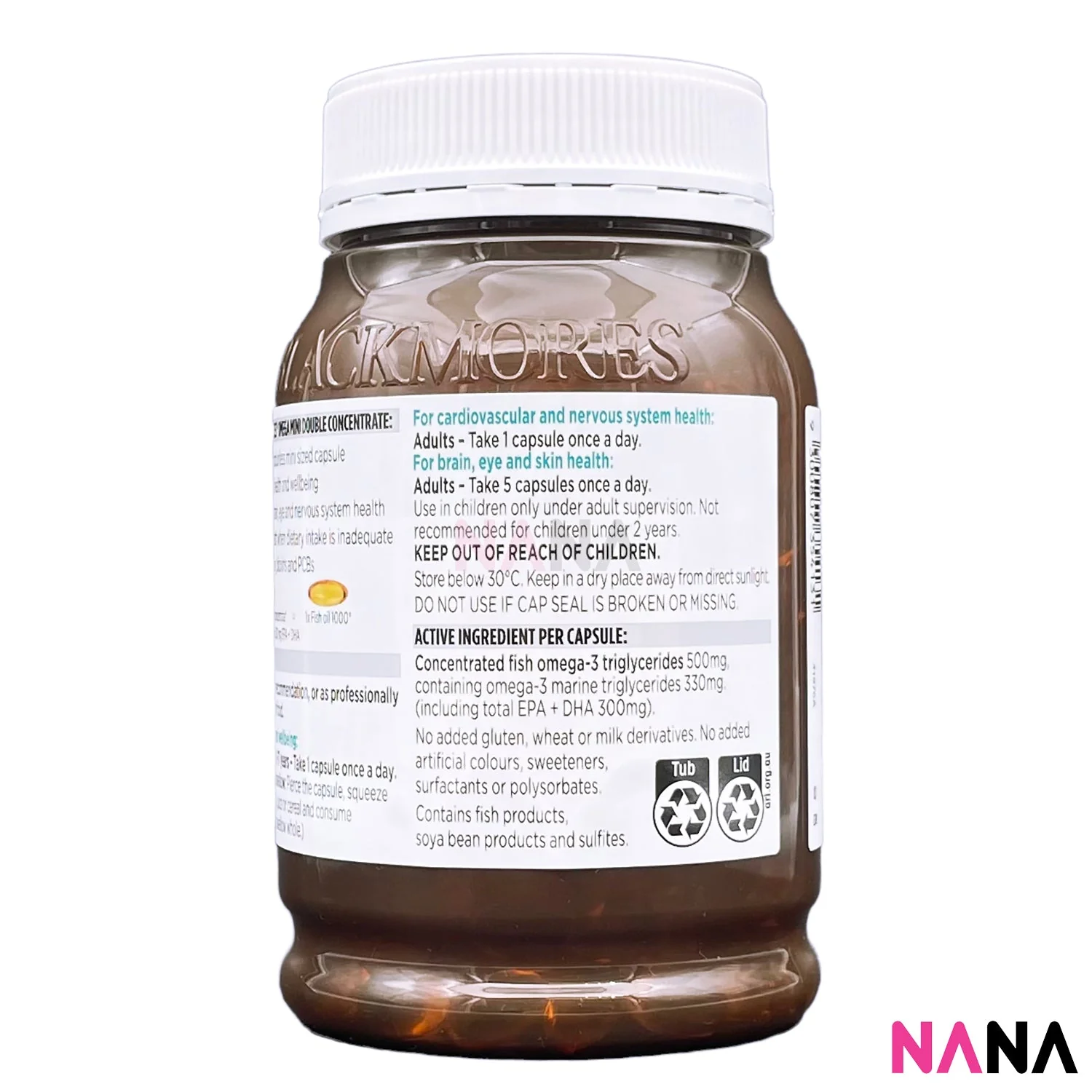 Blackmores Odourless Fish Oil Mini Caps 400 Capsules - Image 3