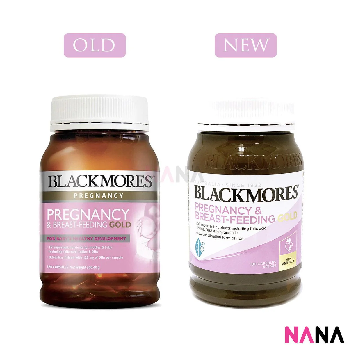 Blackmores Pregnancy and Breast Feeding Gold 180 Capsules - Image 2