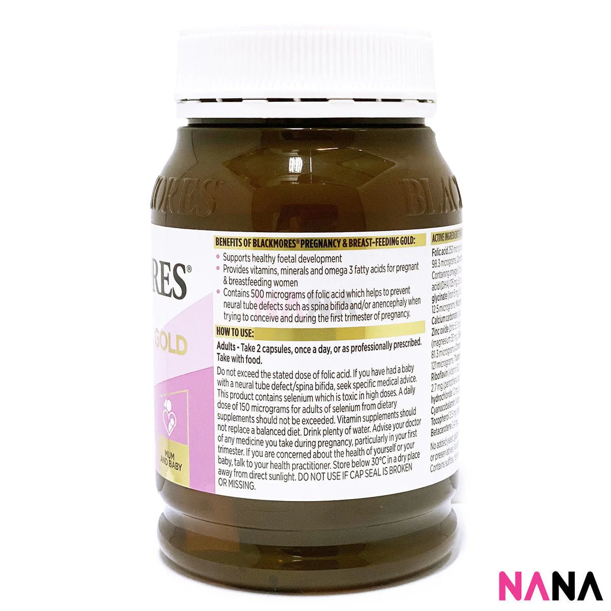 Blackmores Pregnancy and Breast Feeding Gold 180 Capsules - Image 3