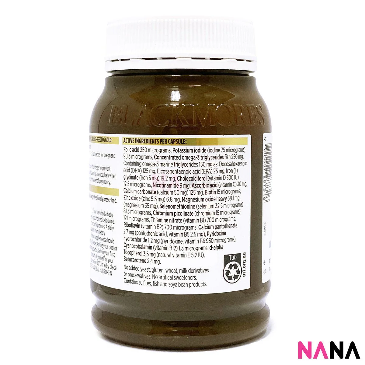 Blackmores Pregnancy and Breast Feeding Gold 180 Capsules - Image 5