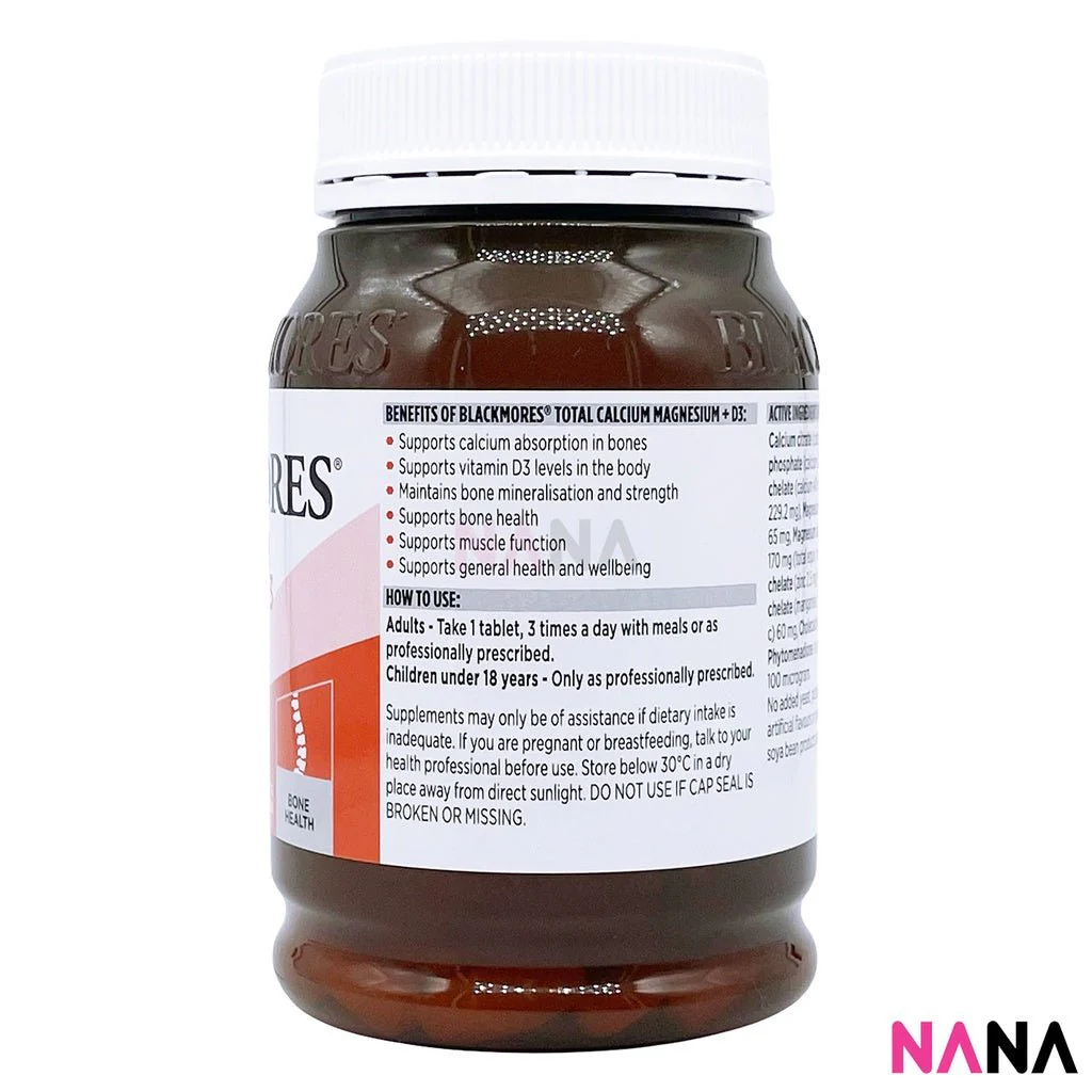 Blackmores Total Calcium & Magnesium + D3 200 Tablets - Image 2