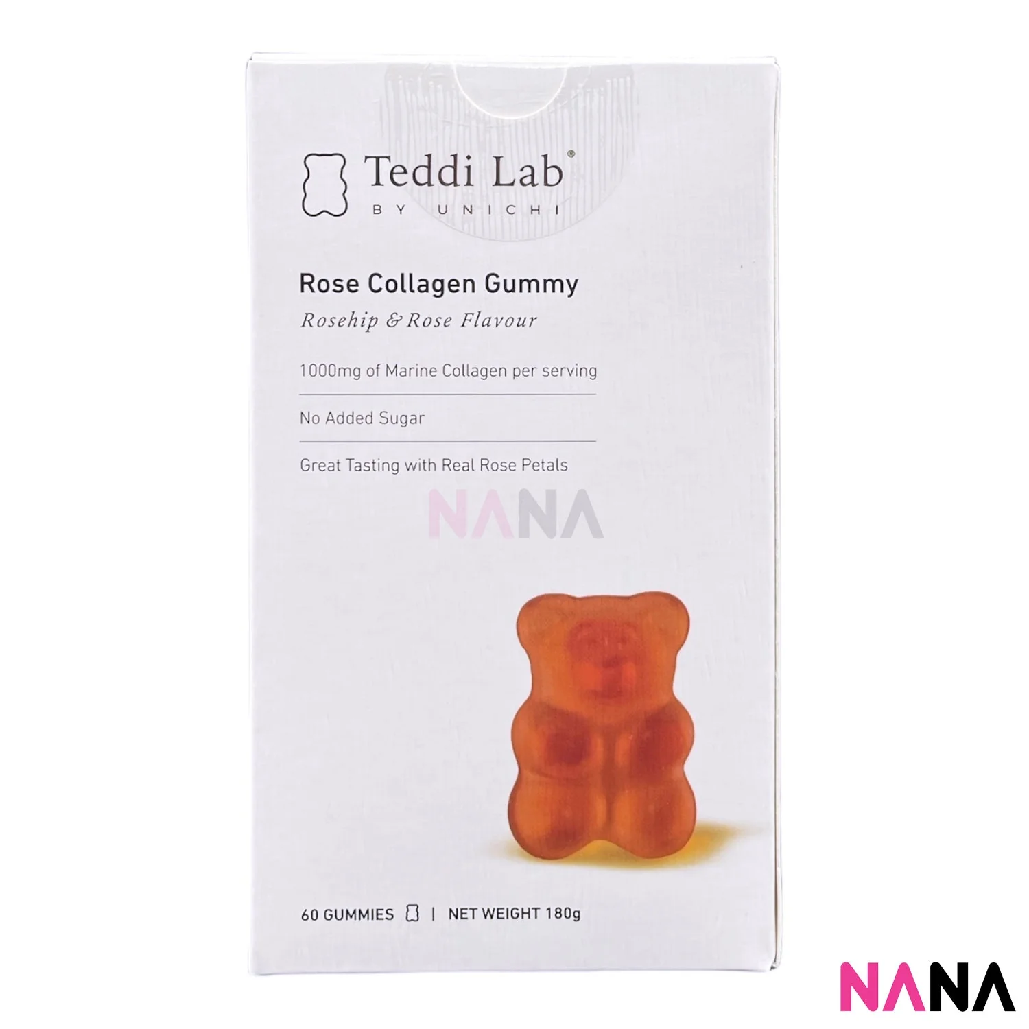 Unichi Teddi Lab Rose Collagen Gummy Bear 60 Gummies (60 Gummies x 2 Bottles) - Image 2