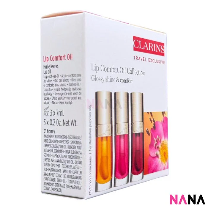 CLARINS Lip Comfort Oil set #01、03、04 7ml x3 - Image 3
