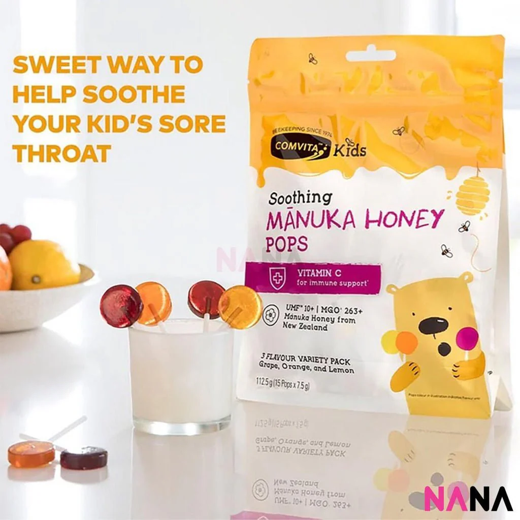 Comvita Kid Soothing Manuka 15 Pops 3 Flavours 15 Pops/112.5g - Image 3