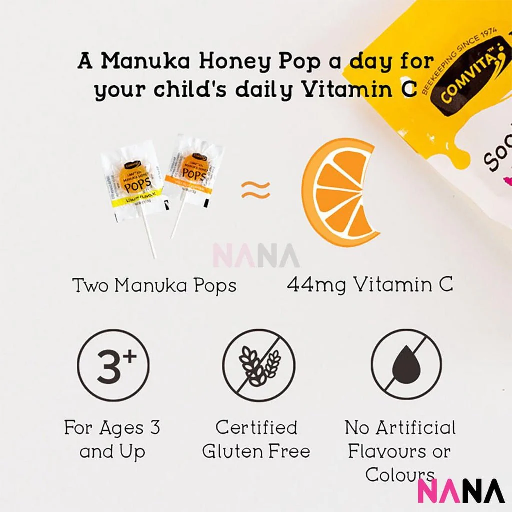 Comvita Kid Soothing Manuka 15 Pops 3 Flavours 15 Pops/112.5g - Image 5