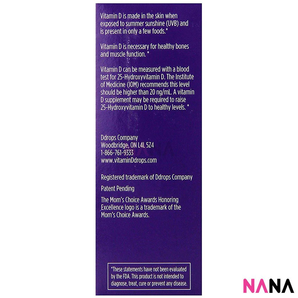 Ddrops Ddrops Baby 600 IU Vitamin D3 100 drops 2.8ml - Image 3