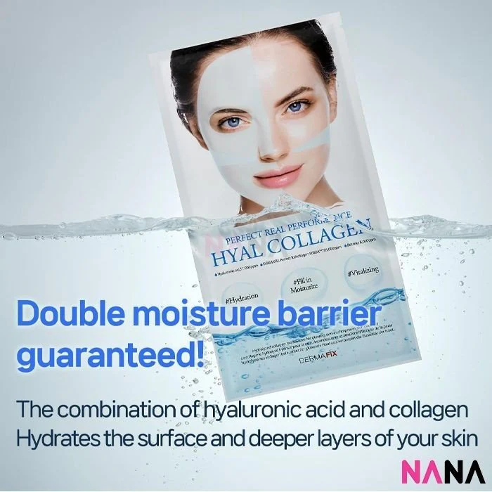DERMAFiX Perfect Real Performance Hyal Collagen Facial Mask 8Sheets - Image 2