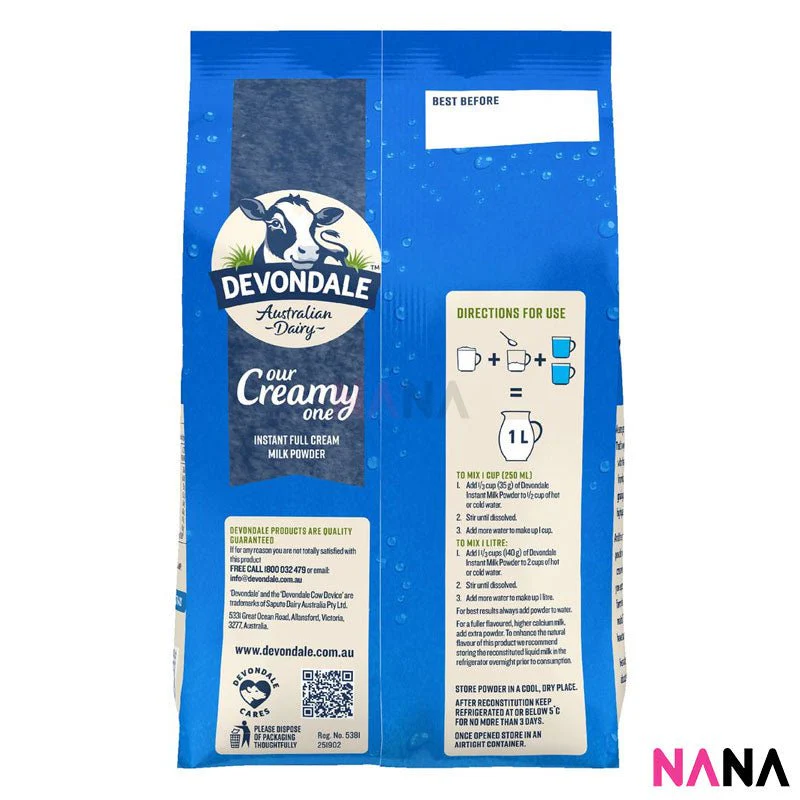 Devondale Instant Full Cream Milk Powder 1kg - Image 3