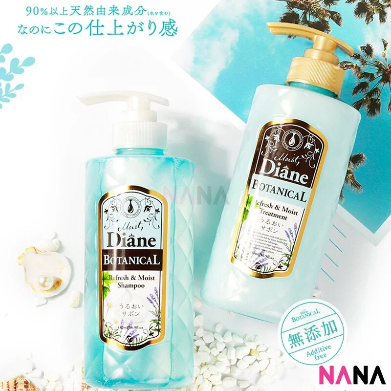 Diane Moist Diane Botanical Refresh & Moist Shampoo (Nonsilicon) 480ml - Blue - Image 3