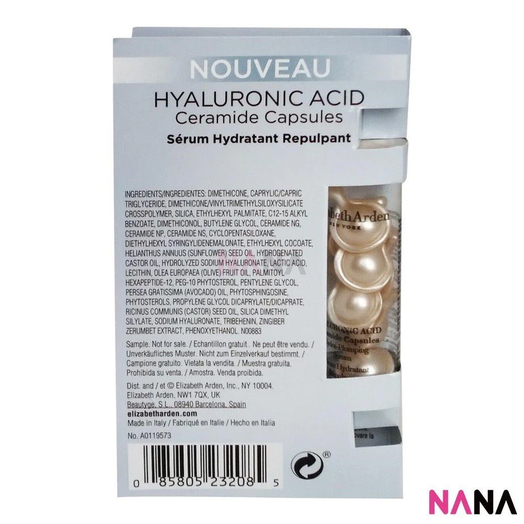 Elizabeth Arden Hyaluronic Acid Ceramide Capsules Hydra-Plumping Serum Sample Pack (7 Capsules x 9/6/3) - Image 4