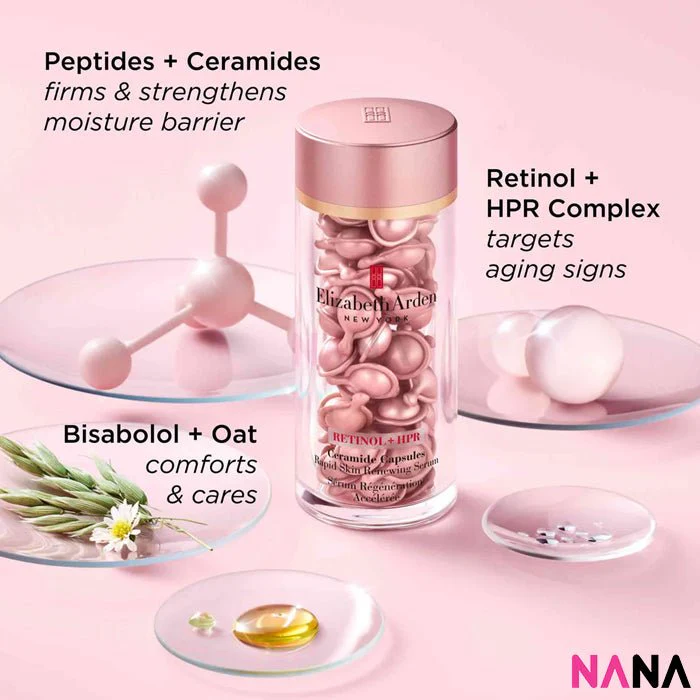 Elizabeth Arden Retinol + HPR Ceramide Capsules Rapid Skin Renewing Serum 30 Capsules - Image 4