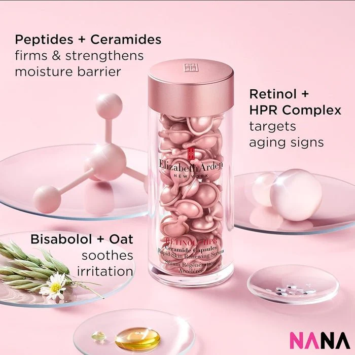 Elizabeth Arden Retinol + HPR Ceramide Capsules Rapid Skin Renewing Serum 90 capsules - Image 3