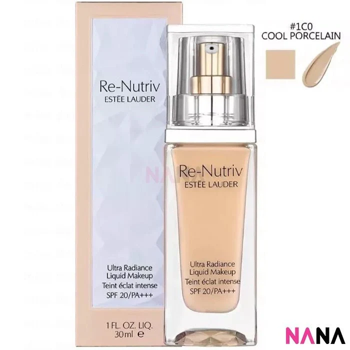 ESTEE LAUDER Re-Nutriv Ultra Radiance Liquid Makeup SPF20/PA+++ 30ml [#1C0 Cool Porcelain, #2C0 Cool Vanilla] - Image 5