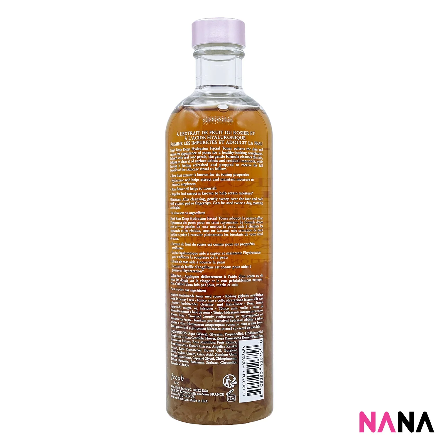 Fresh Rose Deep Hydration Facial Toner 250ml - Image 3