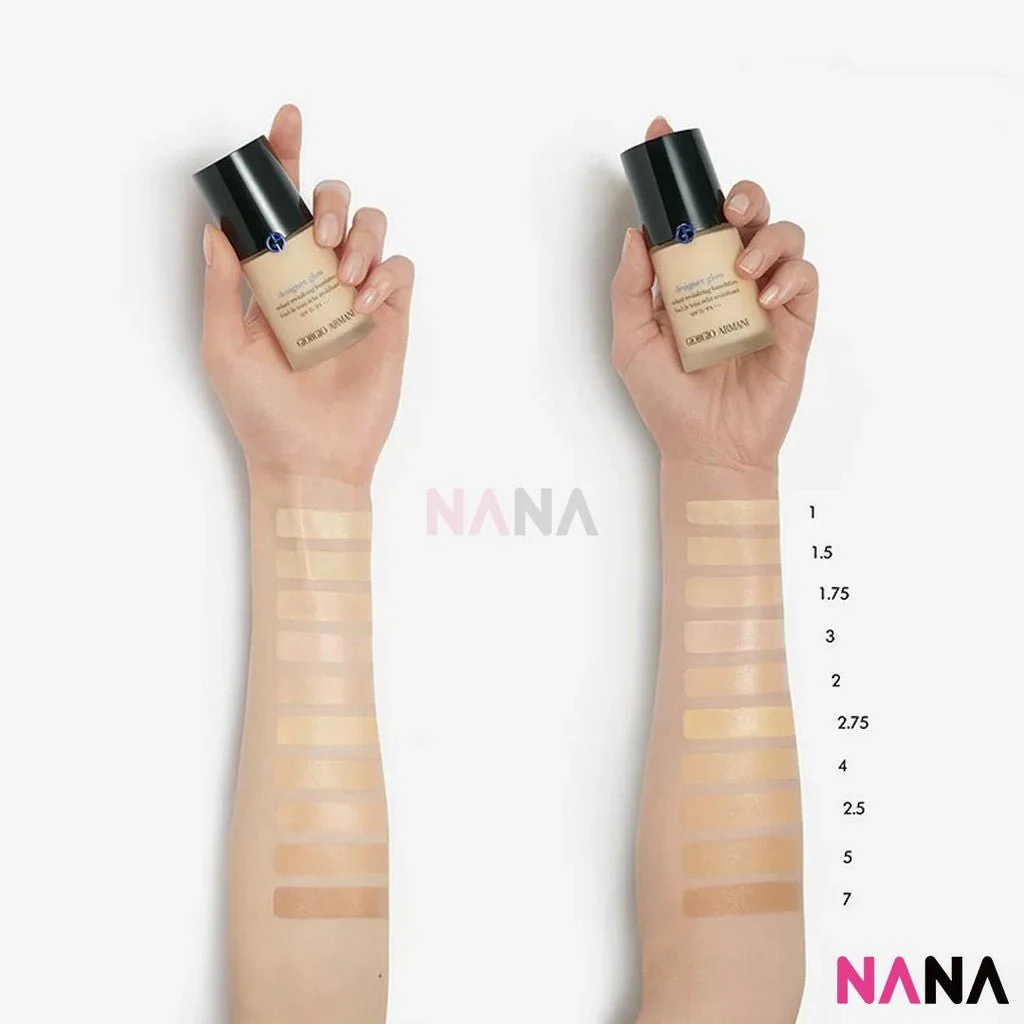 GIORGIO ARMANI Designer Glow Radiant Revitalizing Foundation SPF15/PA+++ 1 - For Fair Nautral Skin Tone 30ml - Image 5