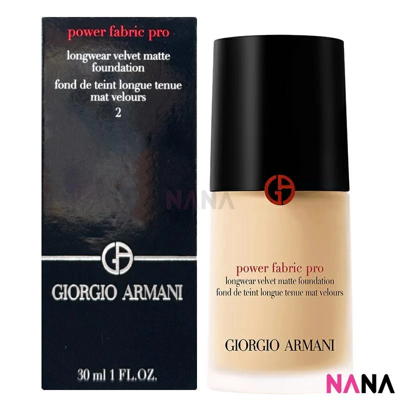 Giorgio Armani Power Fabric Pro Longwear Velvet Matte Foundation 30ml [2, 3] - Image 7
