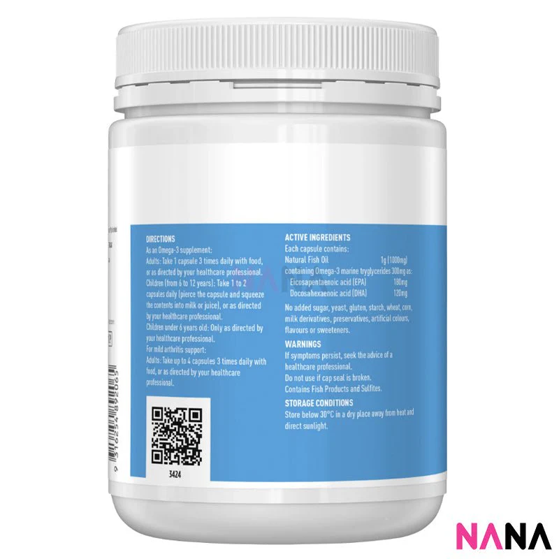 Healthy Care Fish Oil 1000mg Omega 3 400 Capsules - Image 2