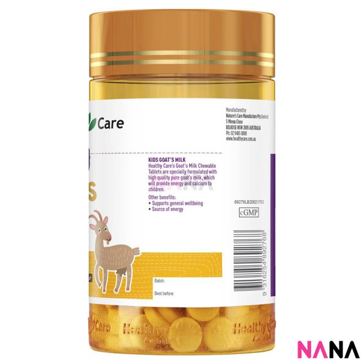 Healthy Care Goat Milk Vanilla Flavour Chewable 300 Tablets - Image 3