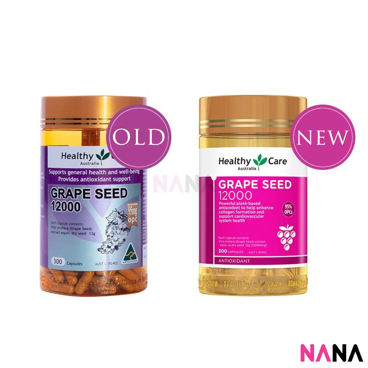 Healthy Care Grape Seed Extract 12000 Gold Jar 300cap - Image 2