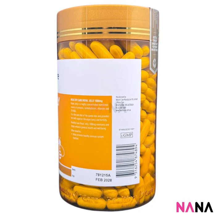 Healthy Care Royal Jelly 1000mg 365 Capsules - Image 3