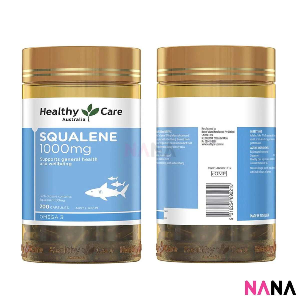 Healthy Care Squalene 1000mg 200 Capsules - Image 4