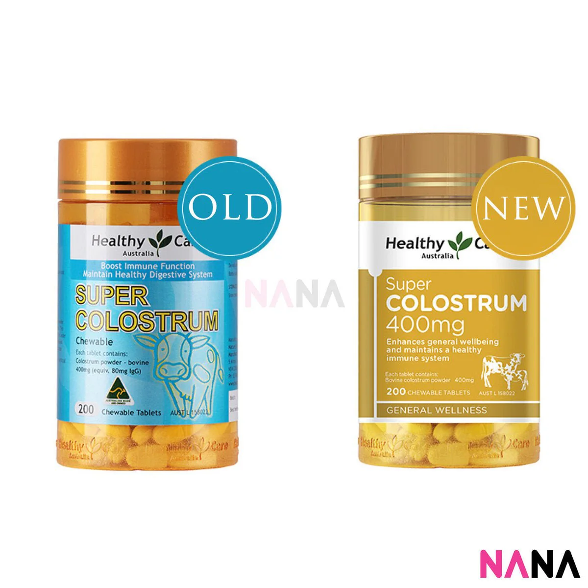 Healthy Care Super Colostrum 400mg 200 Chewable Tablets - Image 2