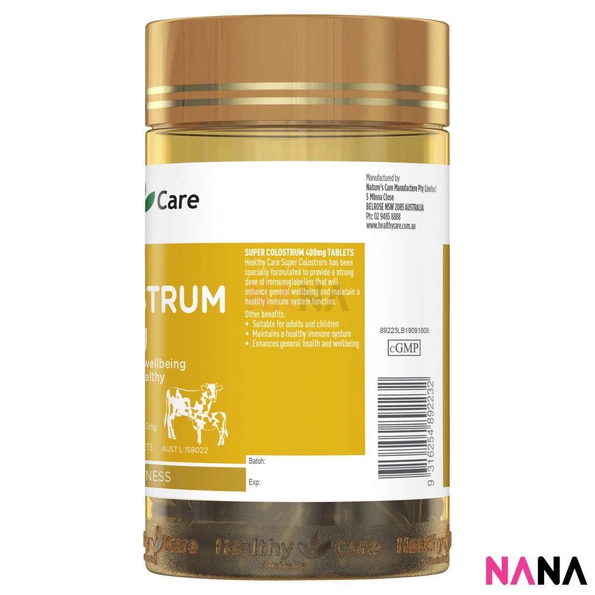 Healthy Care Super Colostrum 400mg 200 Chewable Tablets - Image 4