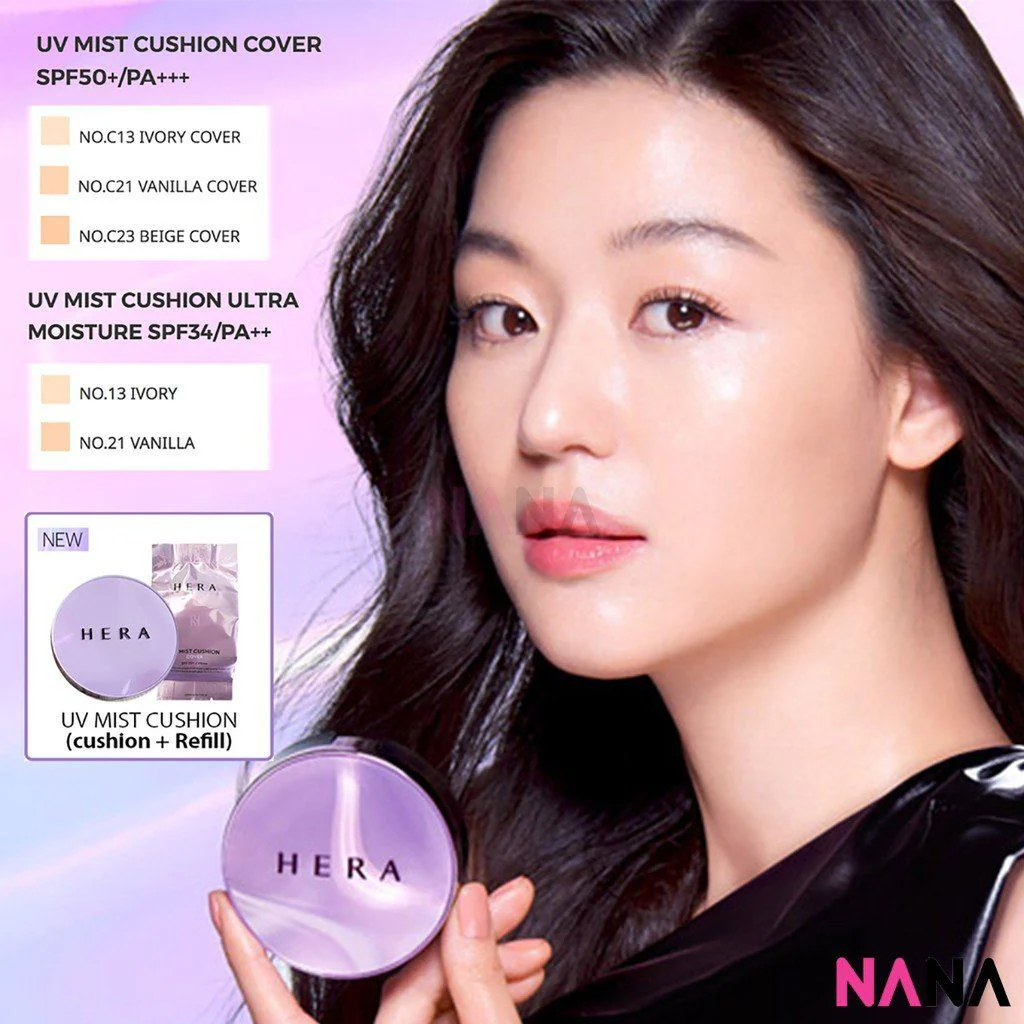 HERA UV Mist Cushion - Ultra Moisture (SPF34) / Cover (SPF50+) [Cushion+Refill] - Image 2
