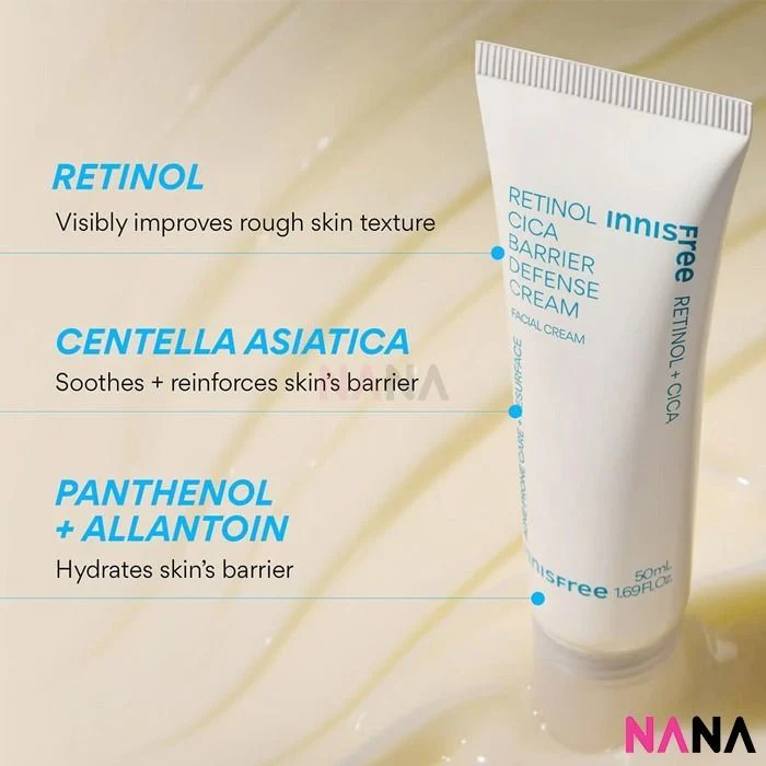 innisfree Retinol Cica Barrier Defense Cream 10ml x3 - Image 3
