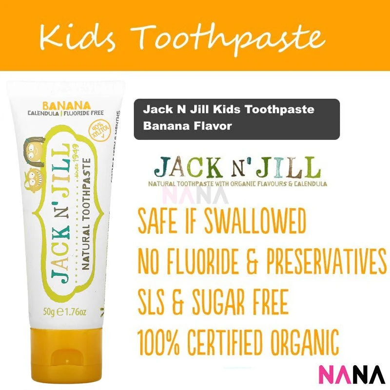 Jack n Jill Kids Natural Toothpaste (Banana) 50g - Image 3