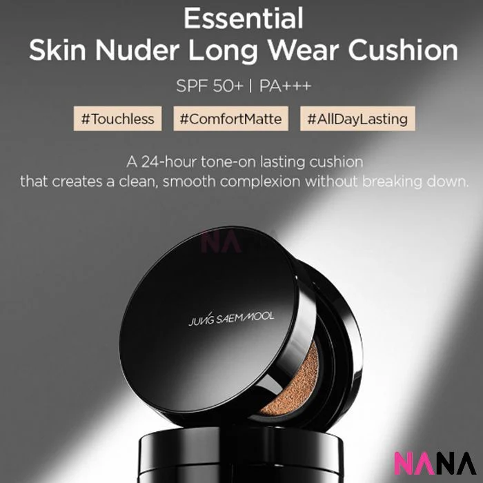 JUNG SAEM MOOL Essential Skin Nuder Longwear Cushion SPF50+ PA + + + - #19 Light 14g + Refill 14g - Image 3