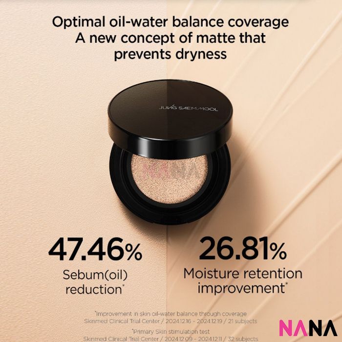JUNG SAEM MOOL Essential Skin Nuder Longwear Cushion SPF50+ PA + + + - #19 Light 14g + Refill 14g - Image 4