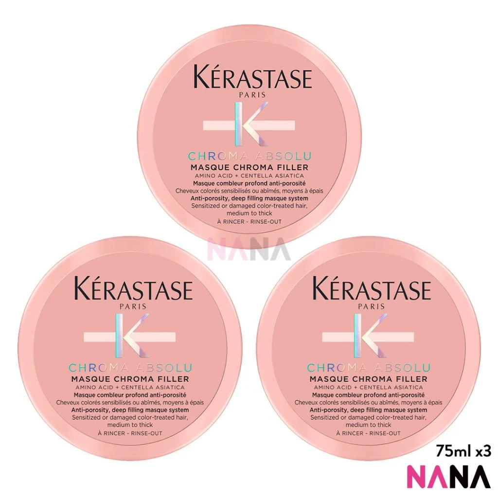 KÉRASTASE Chroma Absolu Chroma Filler Hair Mask Sample Pack (75ml x 3/2/1) - Image 4