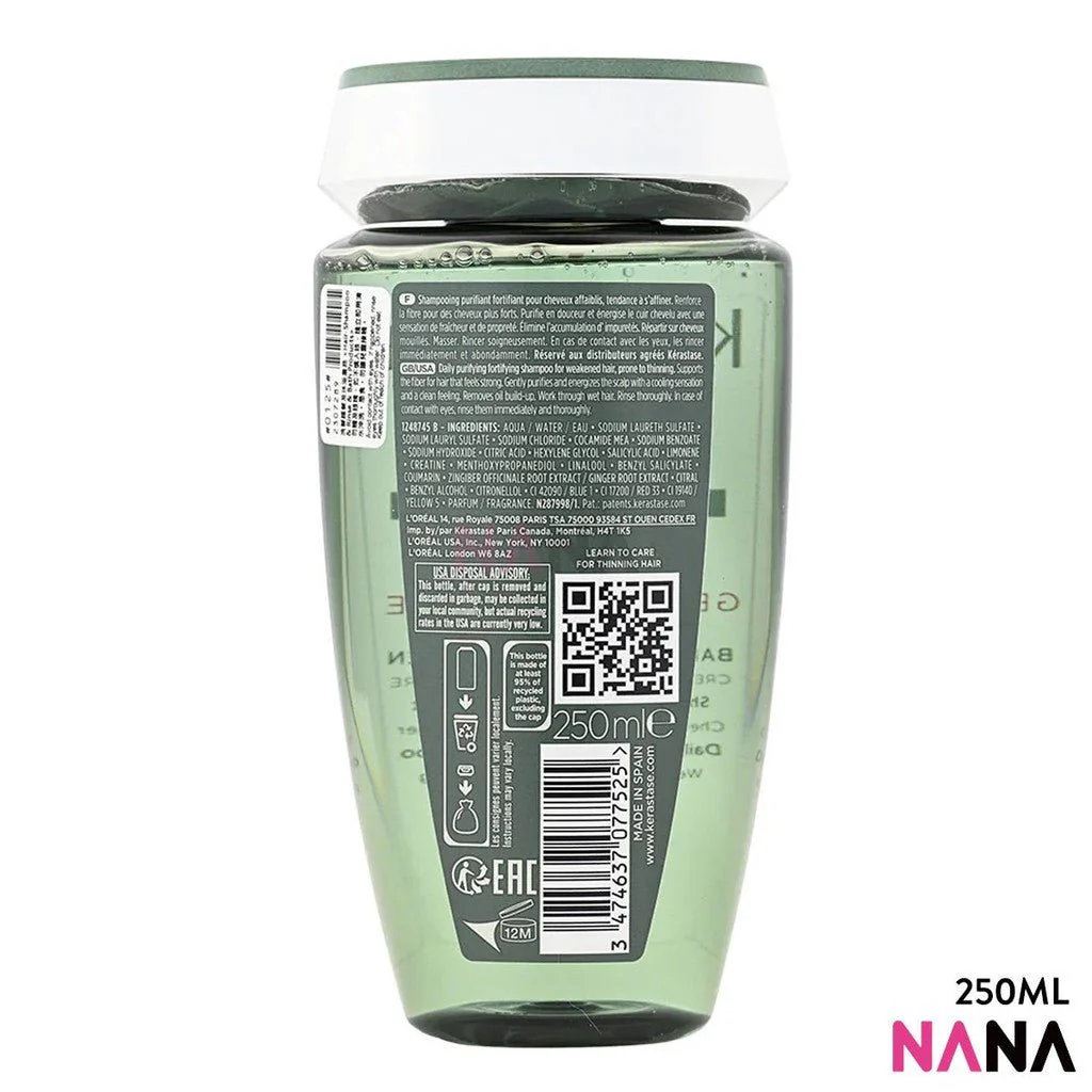 KERASTASE Genesis Homme Bain De Force Quotidien Shampoo 250ml - Image 4