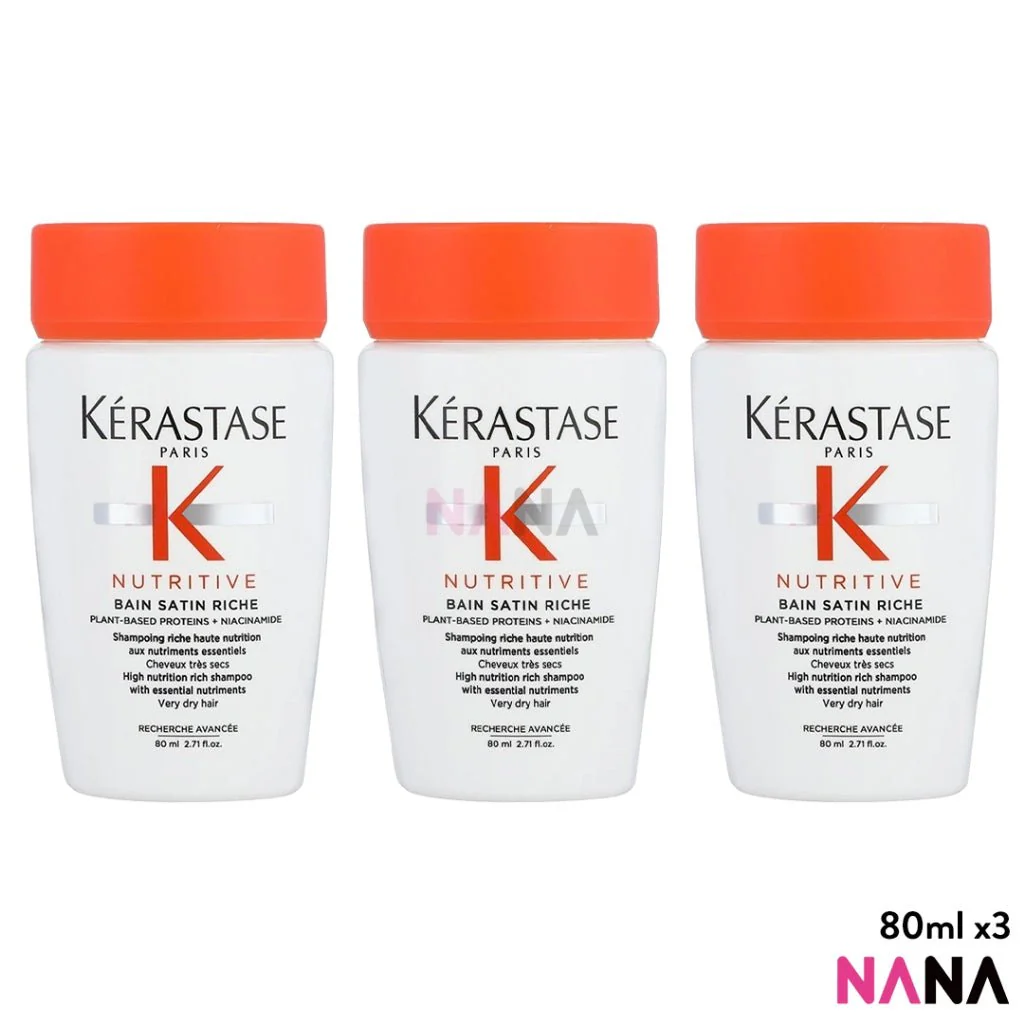 KERASTASE Nutritive Bain Satin Riche Shampoo Sample Pack (80ml x 3/2/1) - Image 4